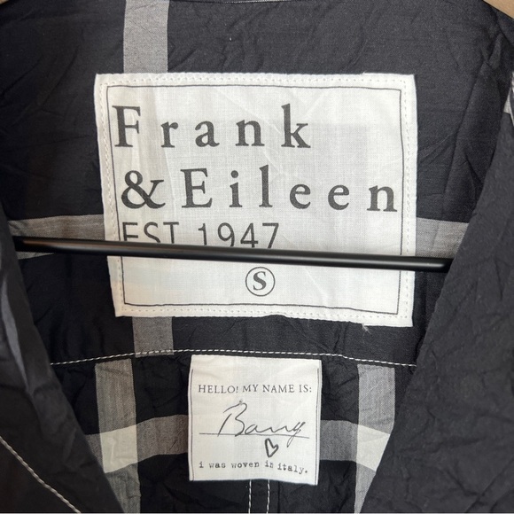 Frank & Eileen Barry Crinkle Cotton Button Down Shirt Woven in Italy - Picture 4 of 5